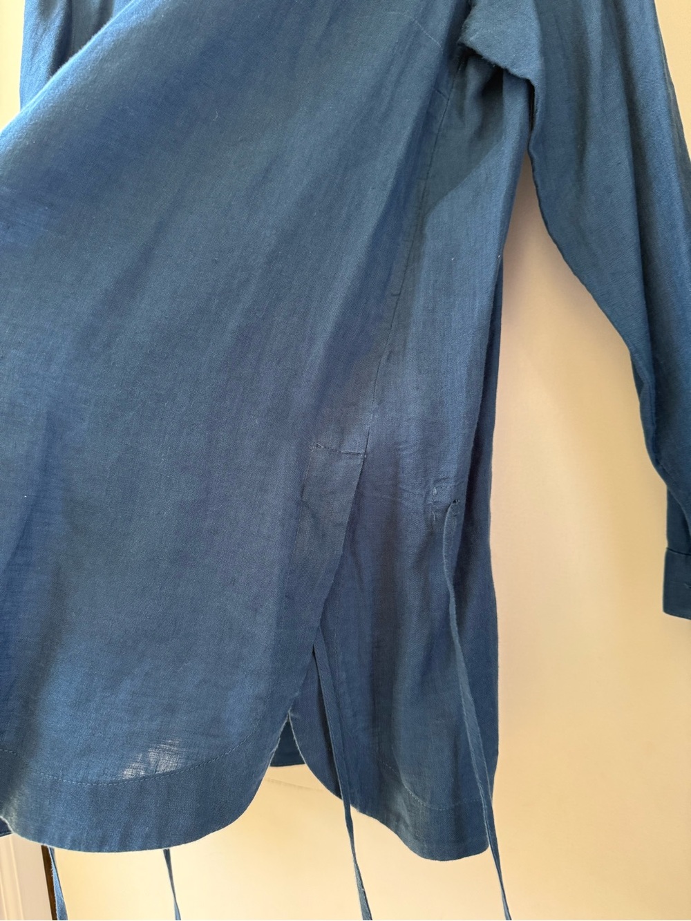 J. Jill Linen Blue Women's Button-Down Long Sleeve Tunic - Picture 5 of 9